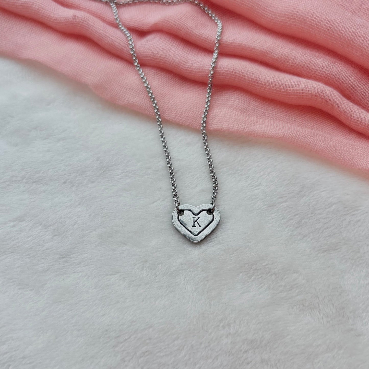 Personalized Heart Pendant Necklace: Initial Charm, Funny Card