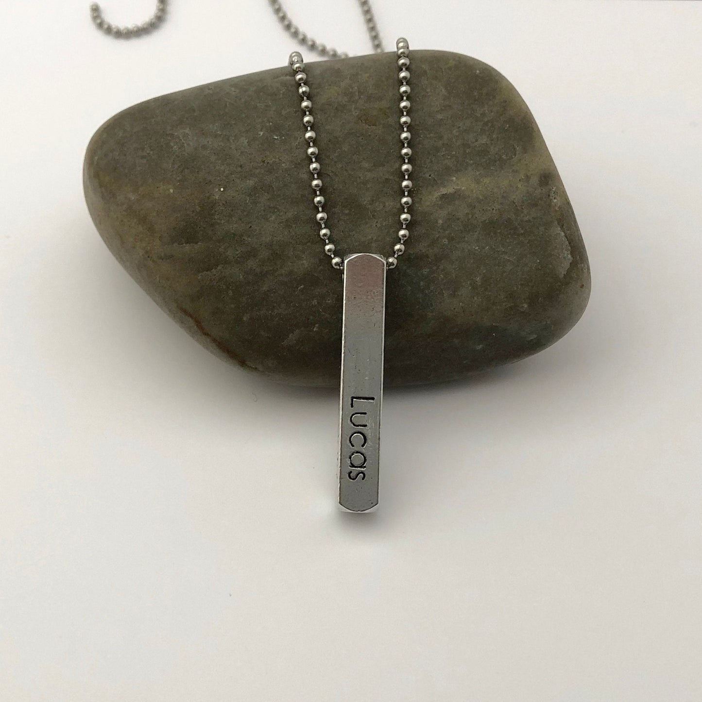 Personalized Vertical Bar Necklace