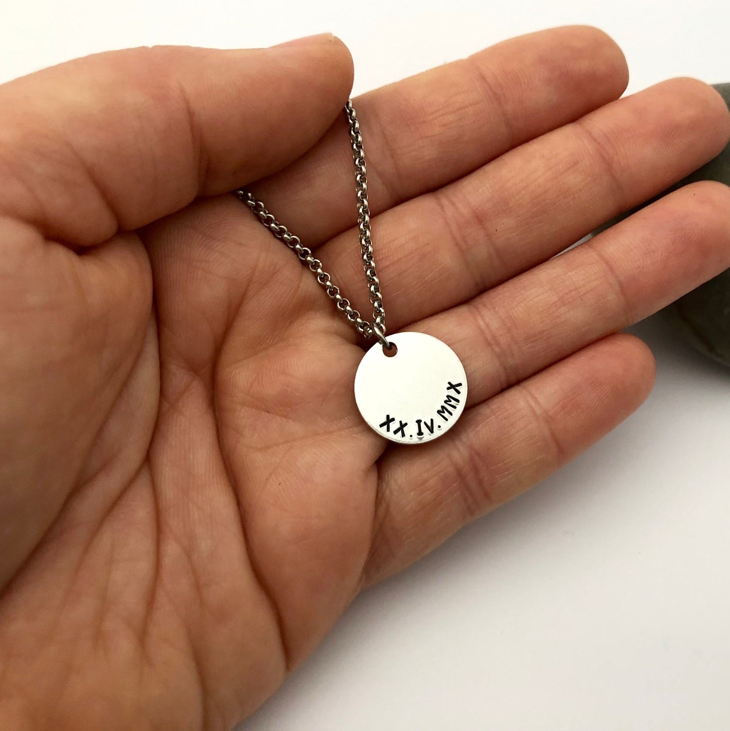 Roman Numerals Necklace - Custom Date Necklace