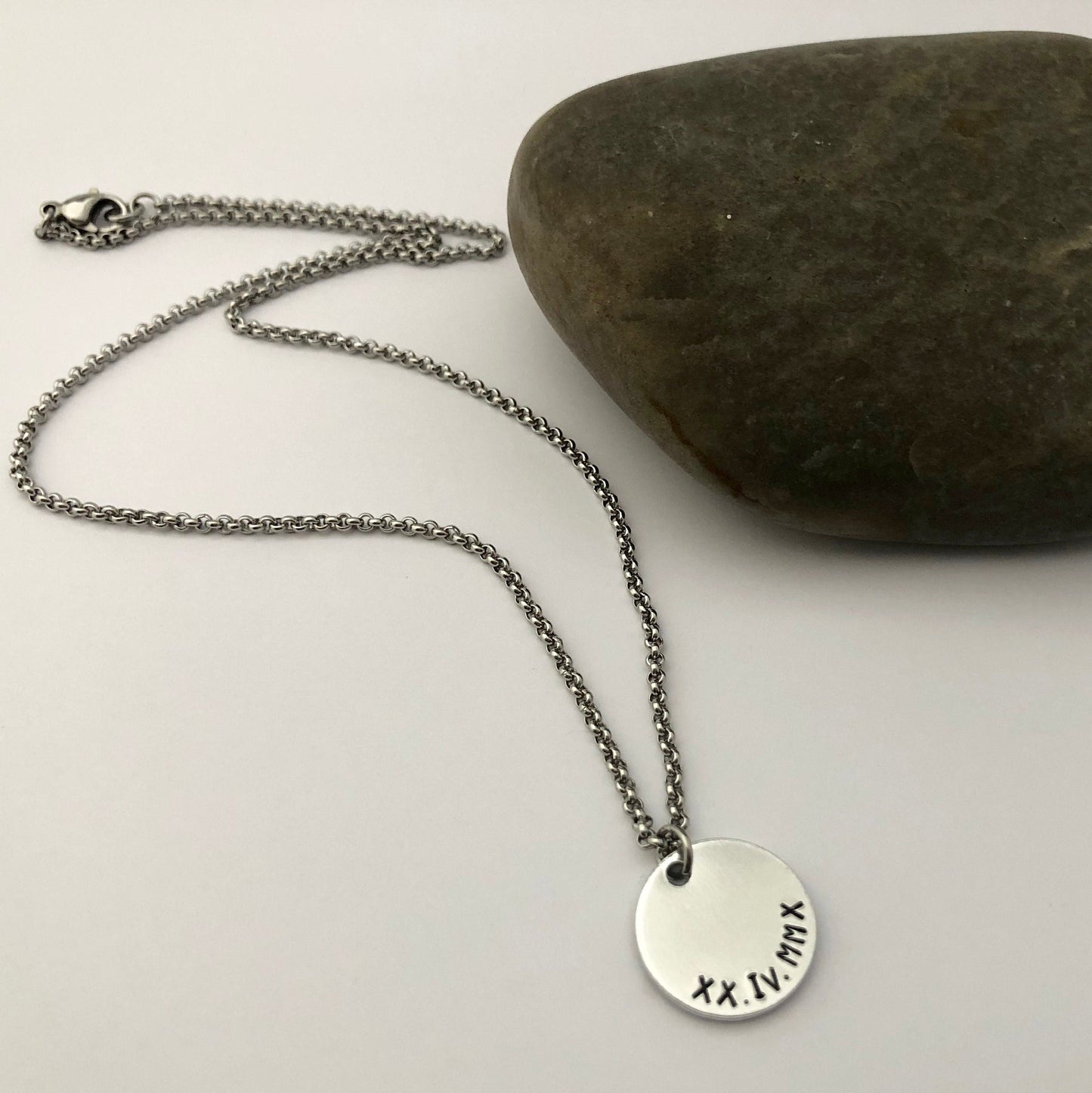 Roman Numerals Necklace - Custom Date Necklace