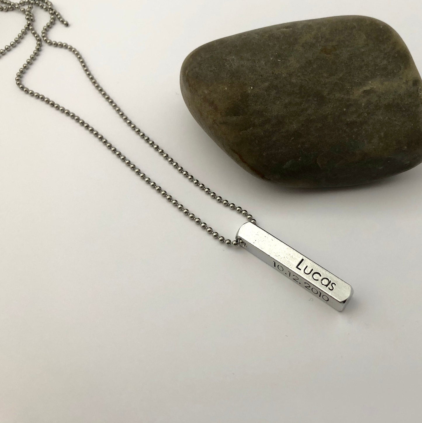 Personalized Vertical Bar Necklace
