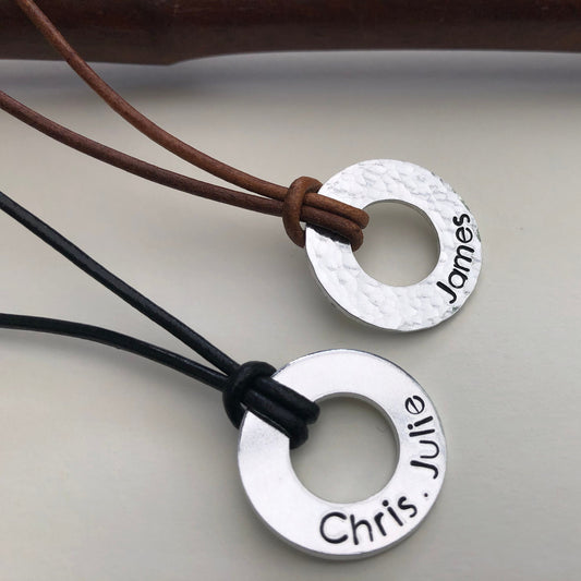 Leather Personalized Necklace