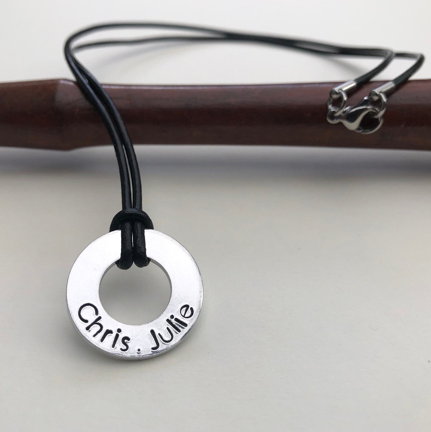 Leather Personalized Necklace