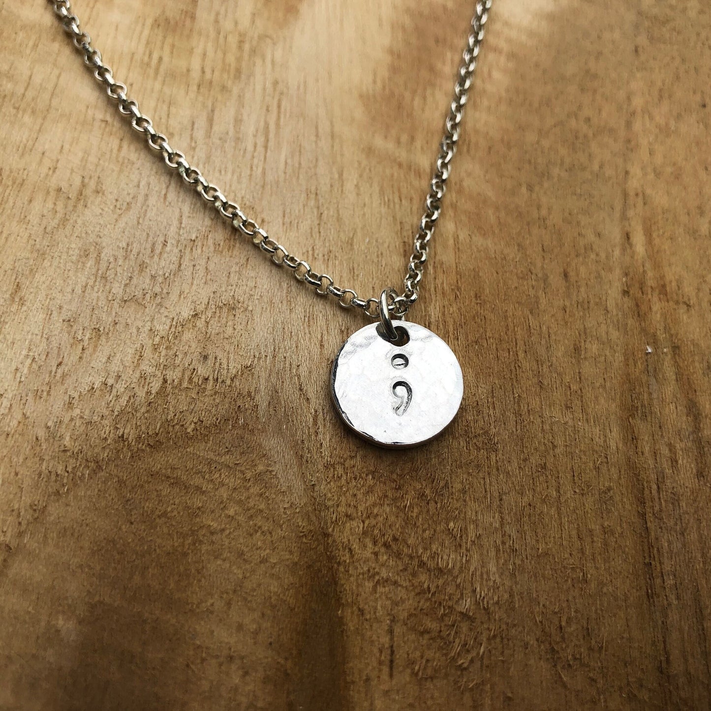 Semicolon Pendant Necklace