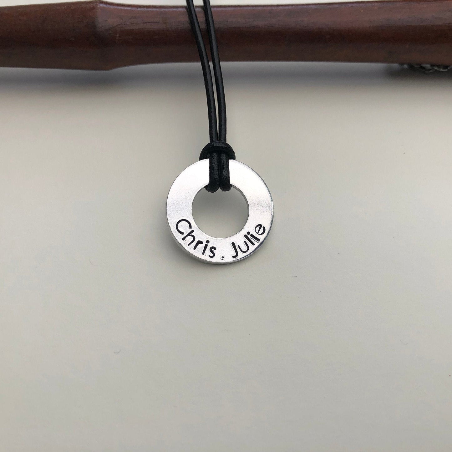 Leather Personalized Necklace