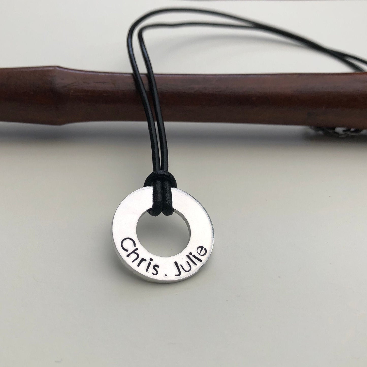 Leather Personalized Necklace