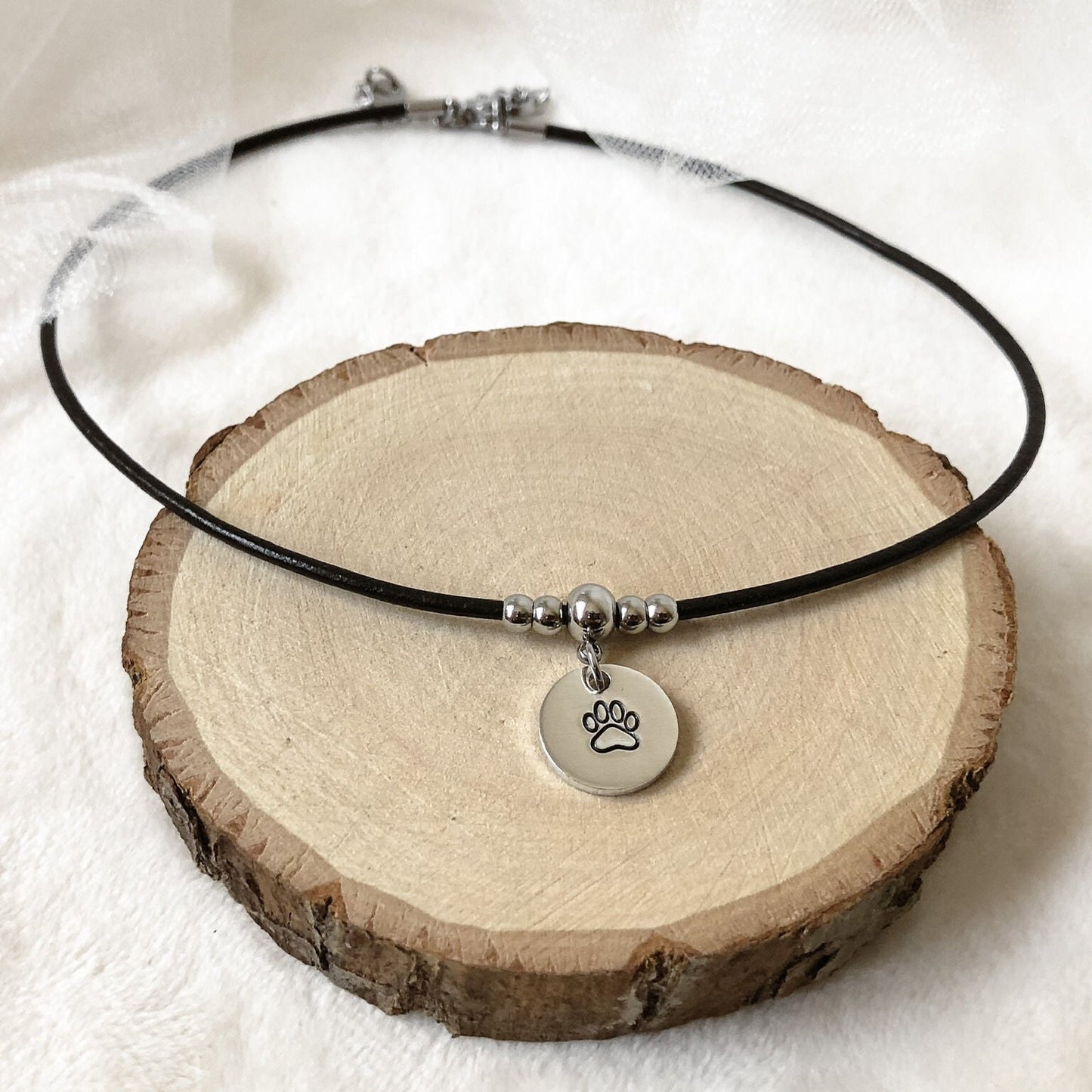 Paw Print Choker Necklace