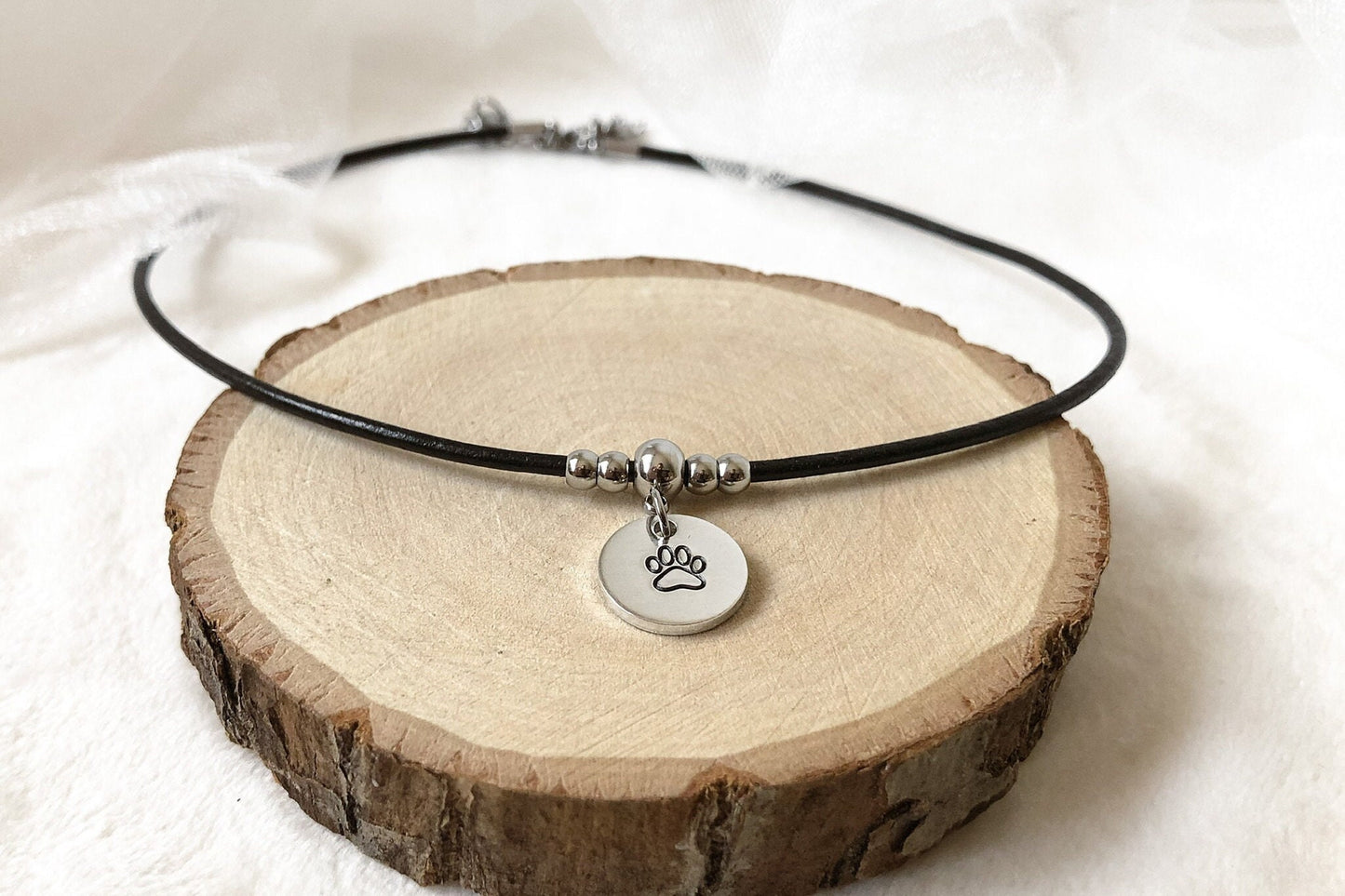 Paw Print Choker Necklace