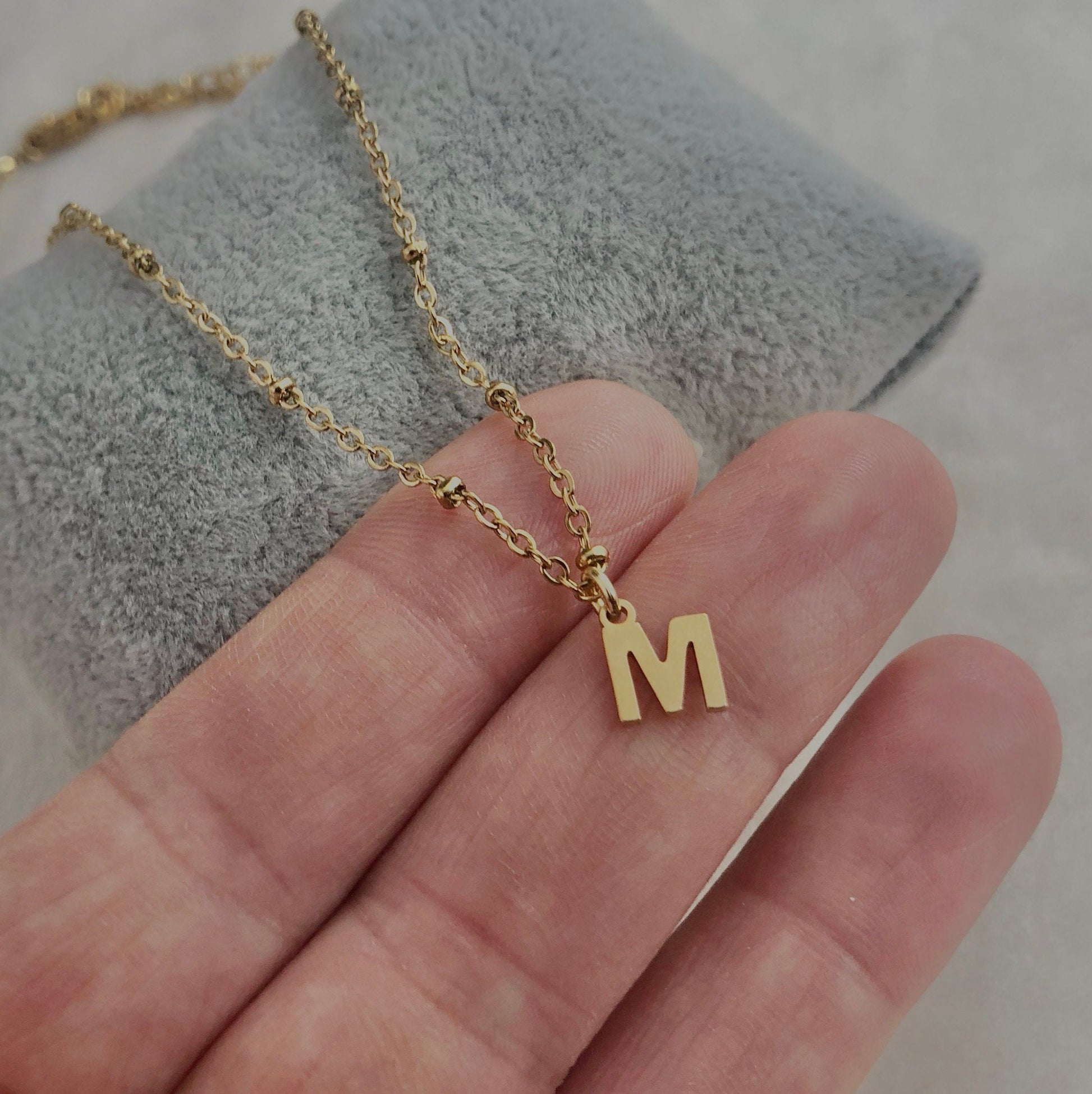 Letter necklace, Initial letter necklace, Personalized necklace, Wife birthday gift, Minimalist necklace