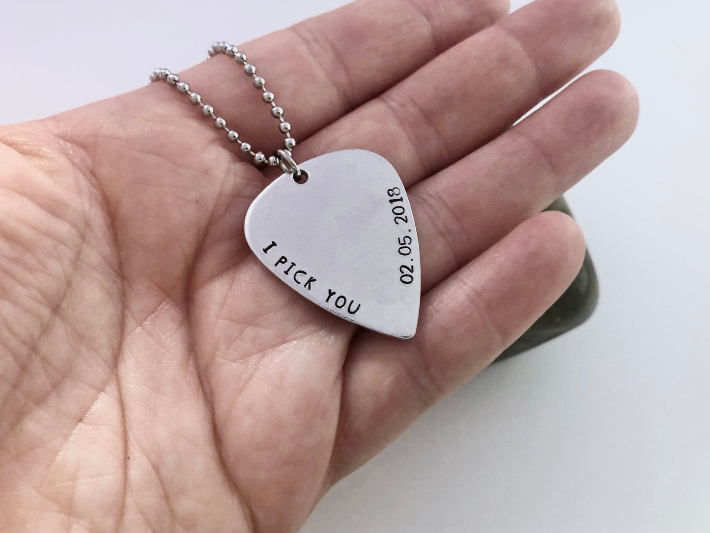 Custom Personalised Guitar Pick Necklace