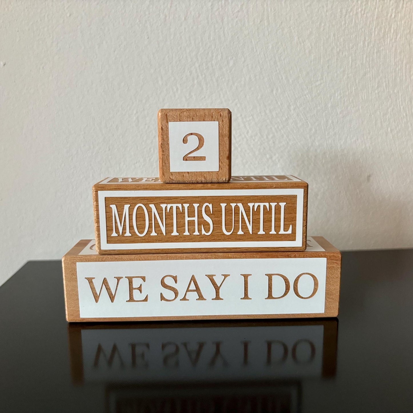 Wedding Countdown Block Set: Personalized Engagement, Anniversary, Valentine's Day