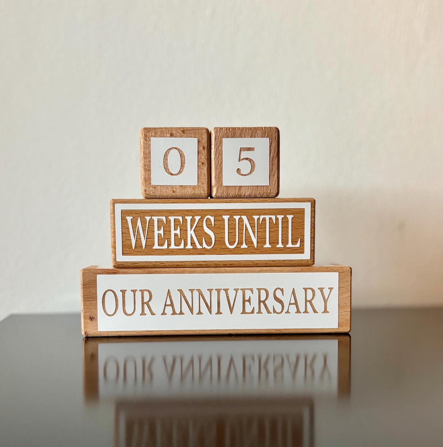 Wedding Countdown Block Set: Personalized Engagement, Anniversary, Valentine's Day