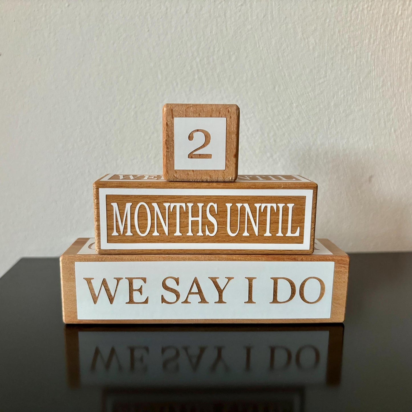 Wedding Countdown Block Set: Personalized Engagement, Anniversary, Valentine's Day