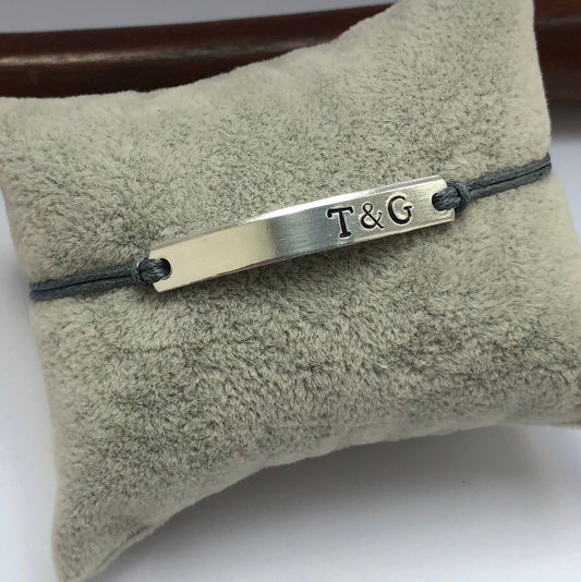 Personalized Couples Initials Bracelet For Him and Her