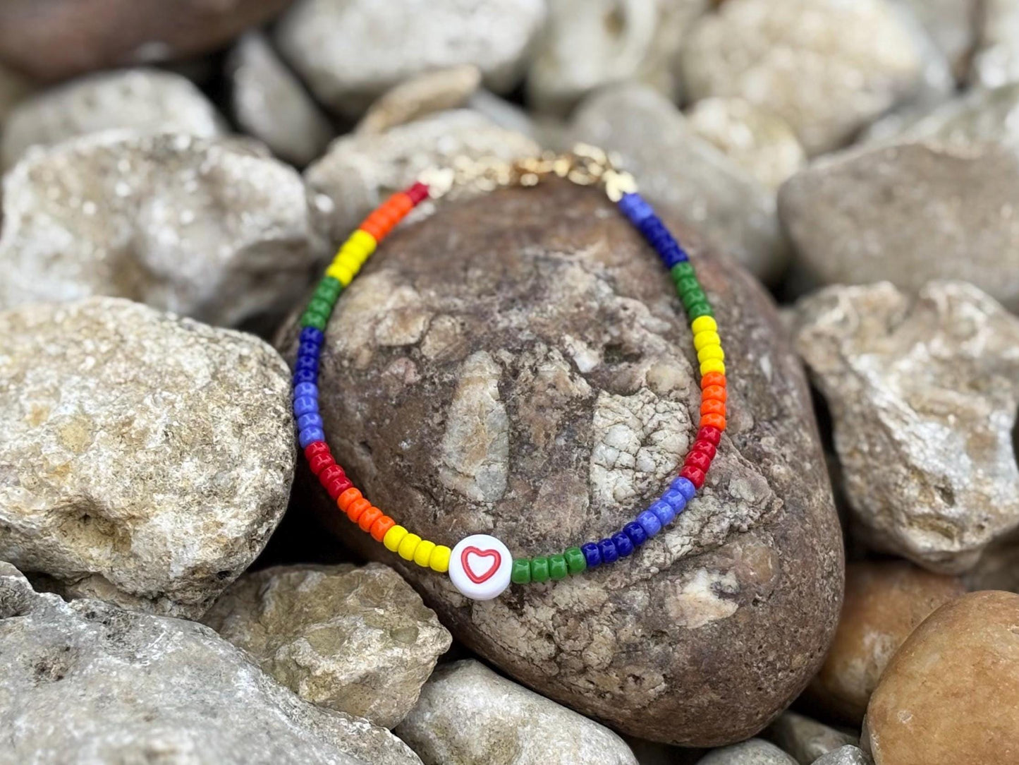 Personalized Rainbow Pride Bracelet - Handmade LGBTQ Statement Gift